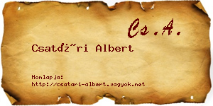 Csatári Albert névjegykártya